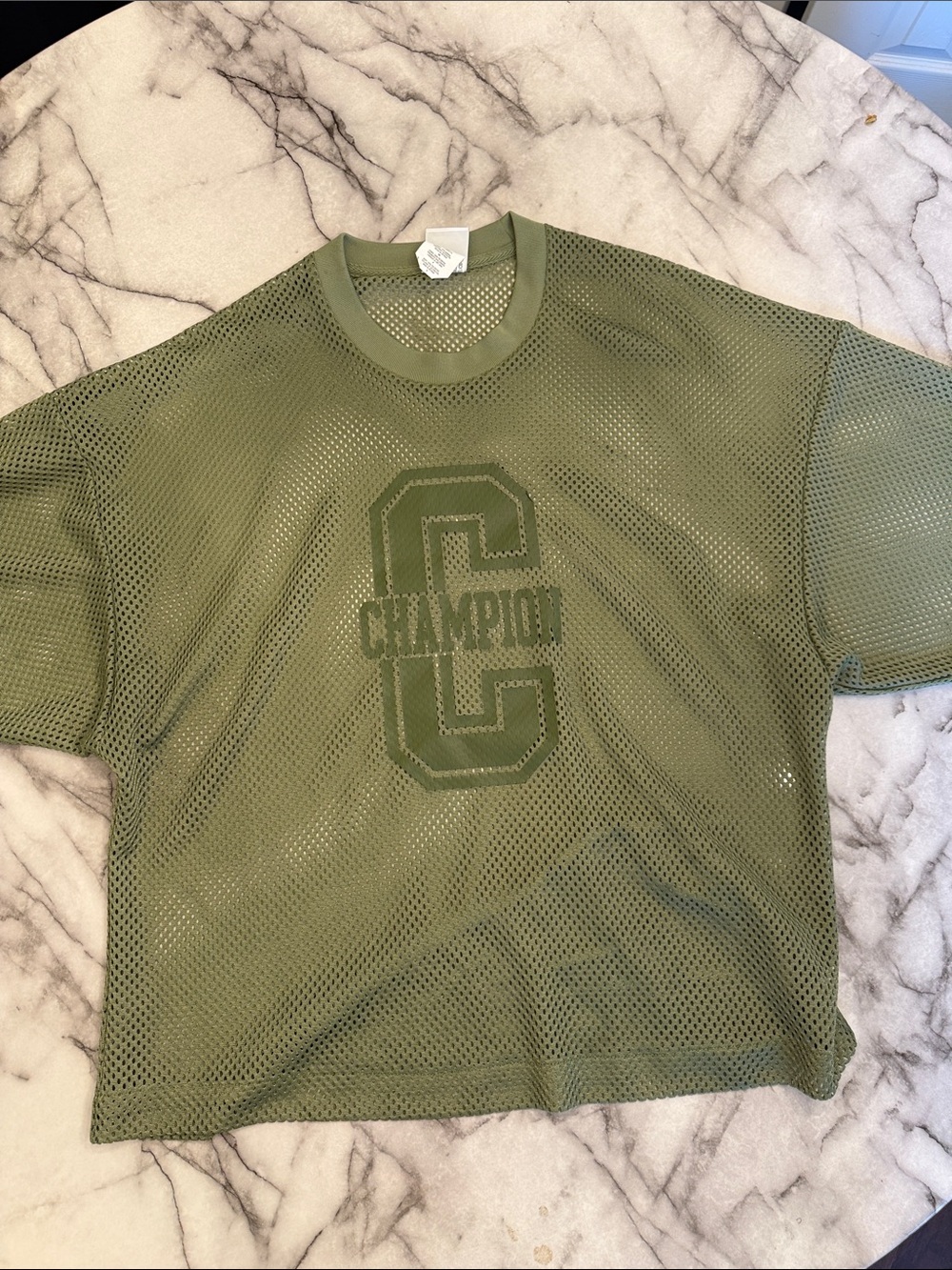 Champion Olive Mesh Logo Tee